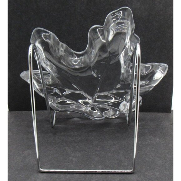 Bowring Maple LEAF Shaped Glass Serving PLATE With Box 9 inches - Picture 10 of 10